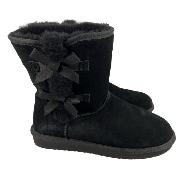 Koolabura by Ugg Womens Boots Suede Black  Victoria Short Winter Boots 9 - Picture 1 of 10
